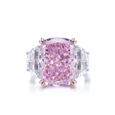 Fizzlejewels  Rose Quartz Ring – Handcrafted Pink Gemstone Jewelry with Cubic Zirconia Accents